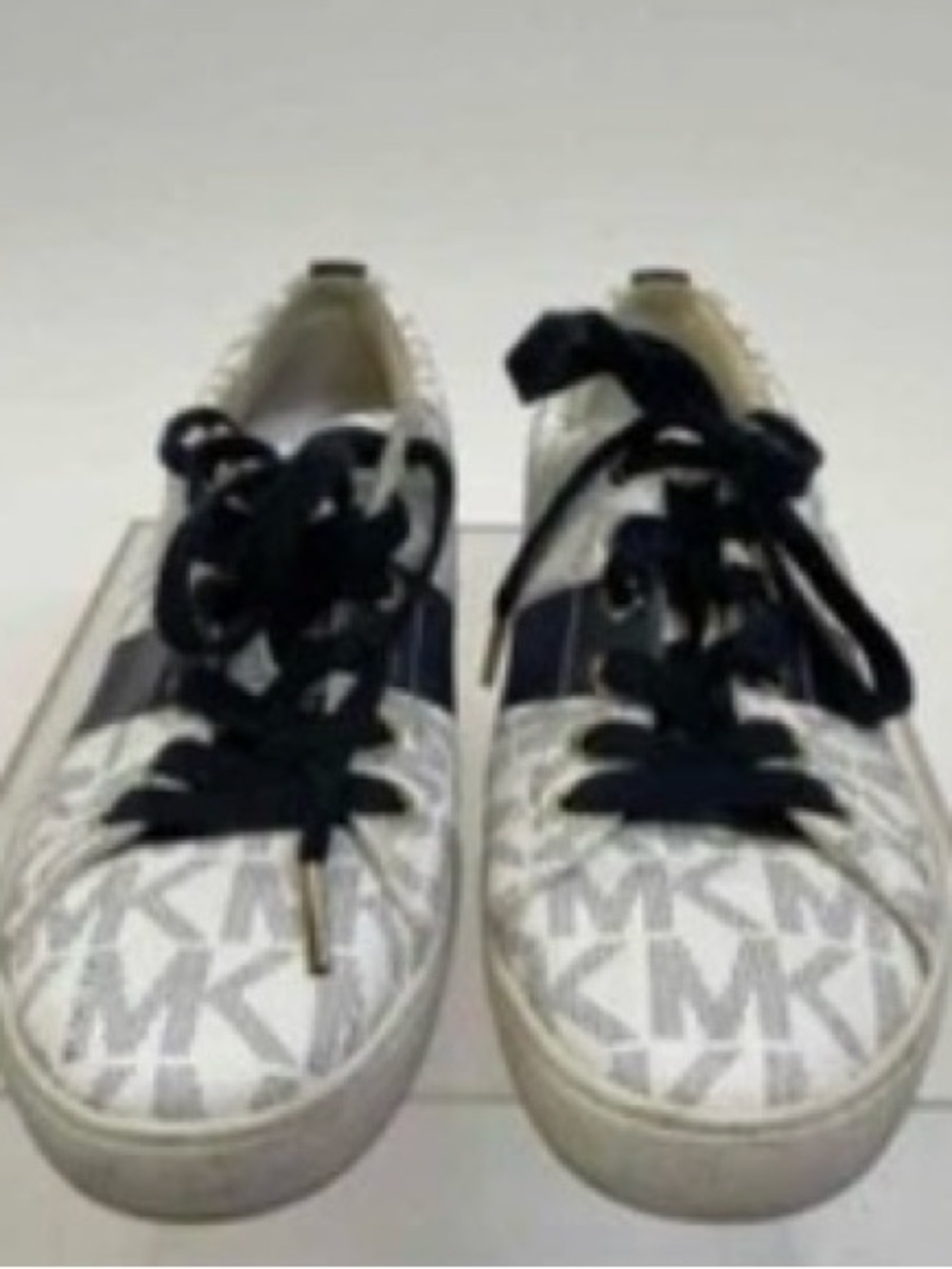 Michael Kors White Logo Sneakers with Black Accents. NWT